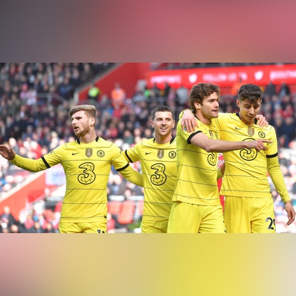 Nike Authentic 2021-2022 Chelsea England Soccer Jersey CV7888-732 Men’s Sz L - Picture 3 of 9